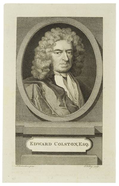 Porträt von Edward Colston (1636-1721), Grafik, britischer Unternehmer, war am Handel mit versklavten Menschen beteiligt.